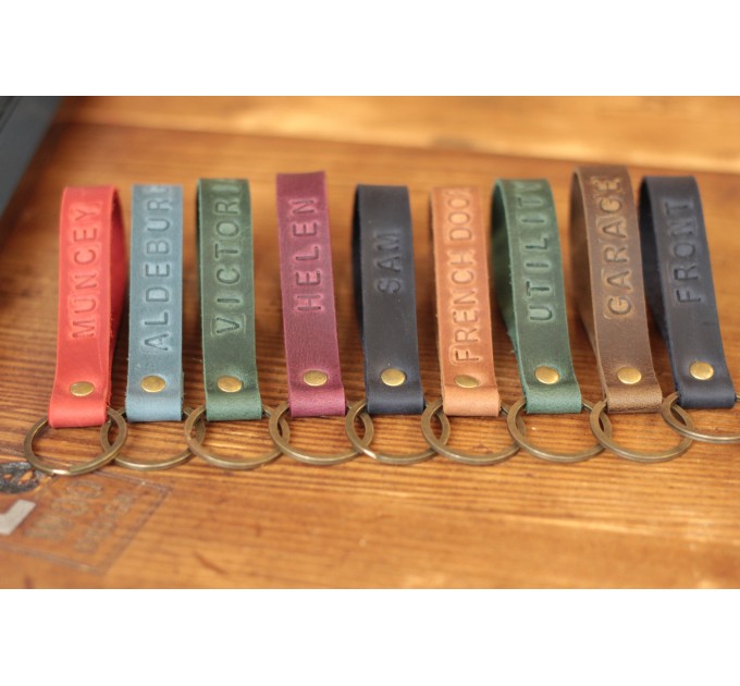 Personalised leather keychain manual stamp  KEYCHAINS  7