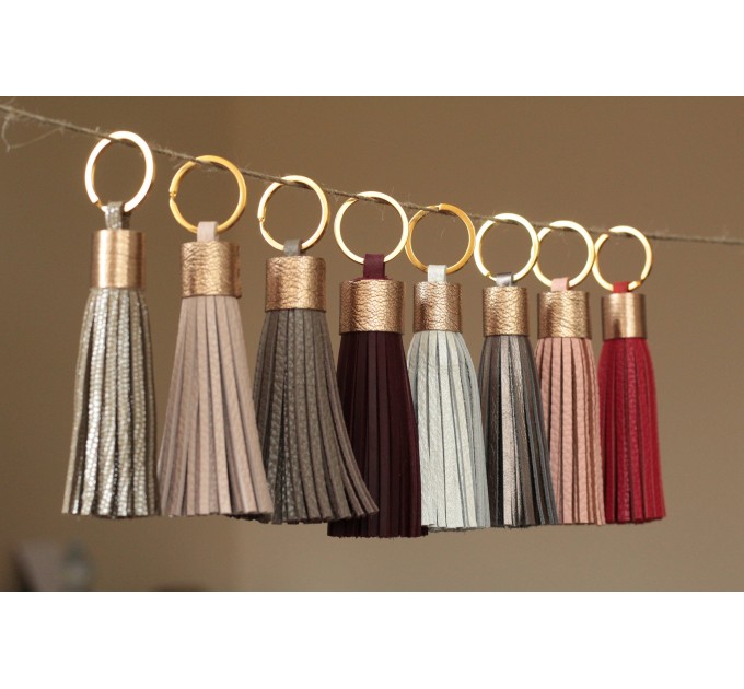 Leather Tassel Keychain