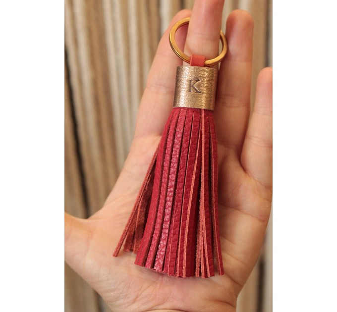 Leather Tassel Keychain