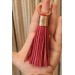 Leather Tassel Keychain