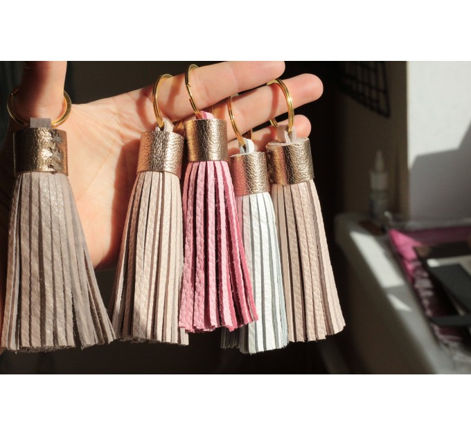 Leather Tassel Keychain