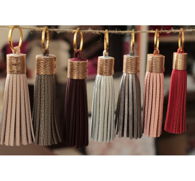 Leather Tassel Keychain