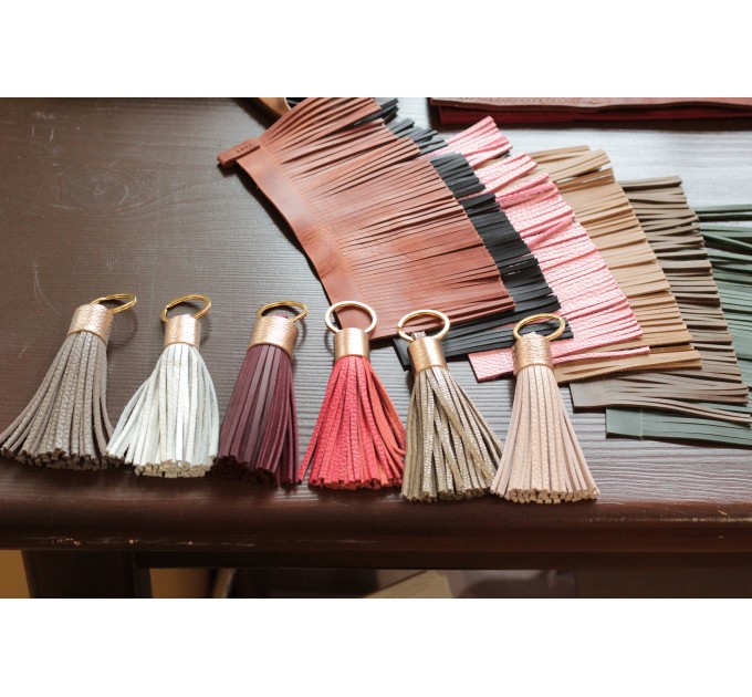 Leather Tassel Keychain