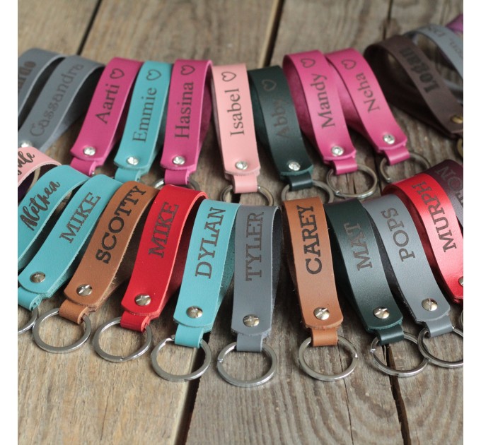 Personalized Leather  Keychains