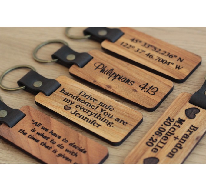 Elevate Your Style with Wooden  Engraved Keychains