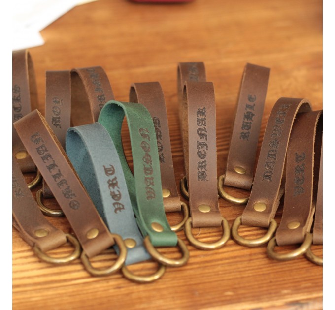 A personalized leather keychain is a great Christmas gift idea 