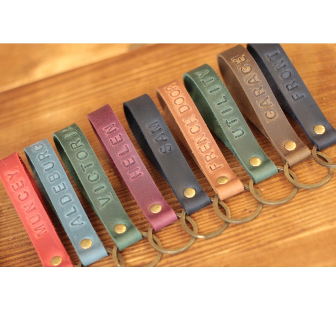 Personalised leather keychain manual stamp  KEYCHAINS  3