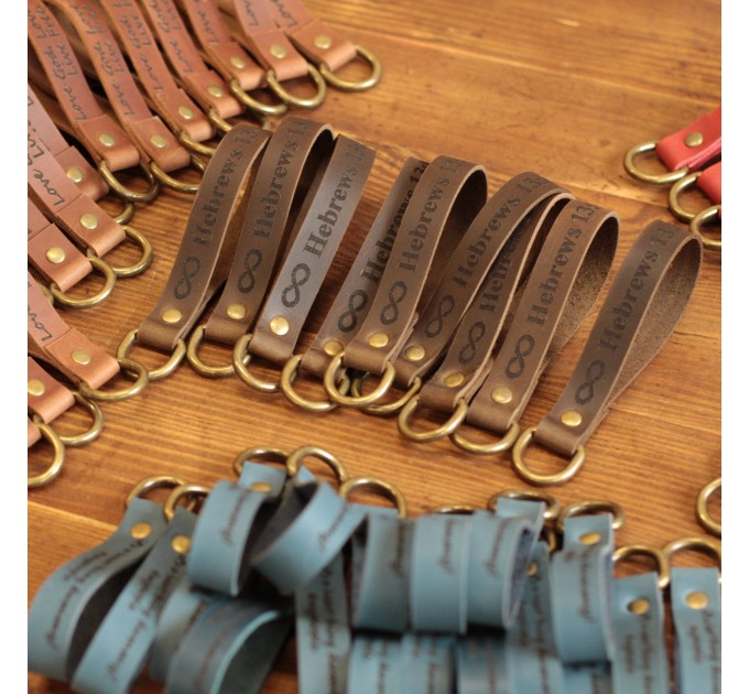 A personalized leather keychain is a great Christmas gift idea 