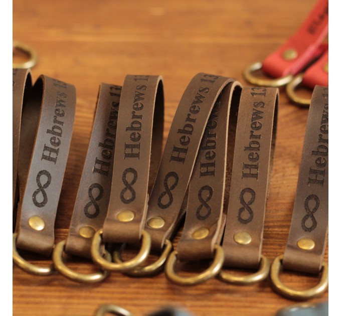 A personalized leather keychain is a great Christmas gift idea 