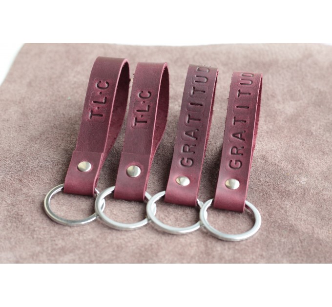 Personalised leather keychain manual stamp  KEYCHAINS  5
