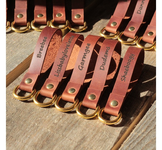 A personalized leather keychain is a great Christmas gift idea 