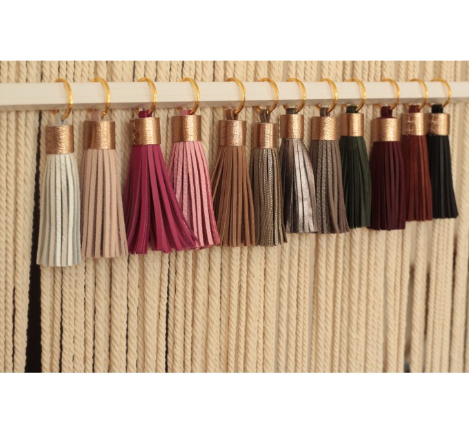 Leather Tassel Keychain