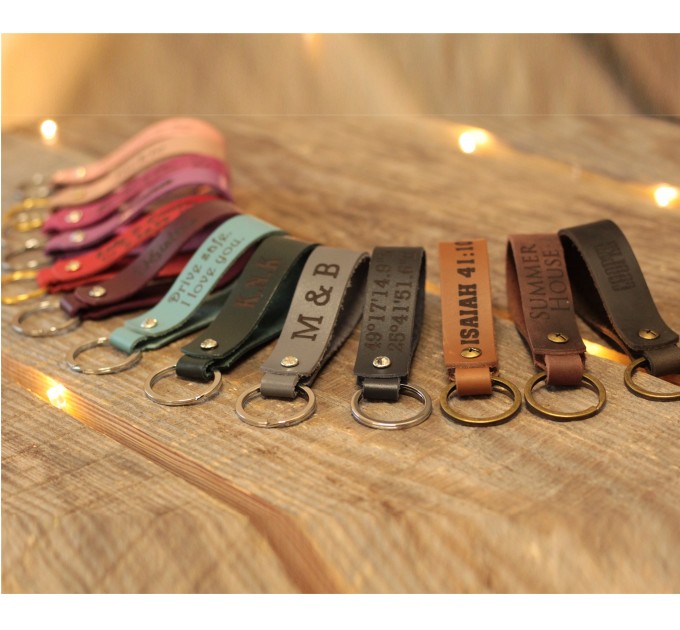 Personalized Leather  Keychains