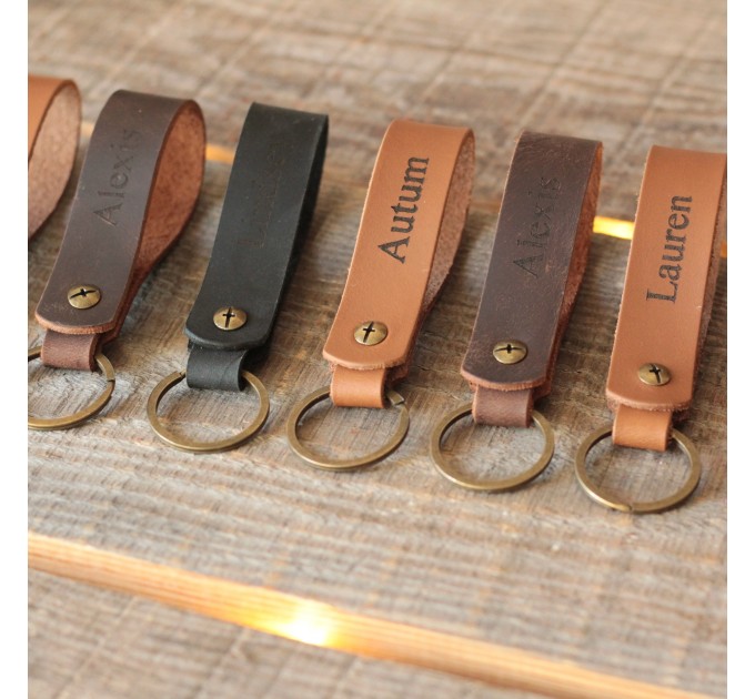Personalized Leather  Keychains