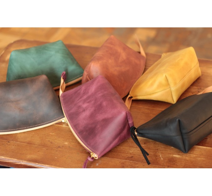 Chic Leather Cosmetic Bags 