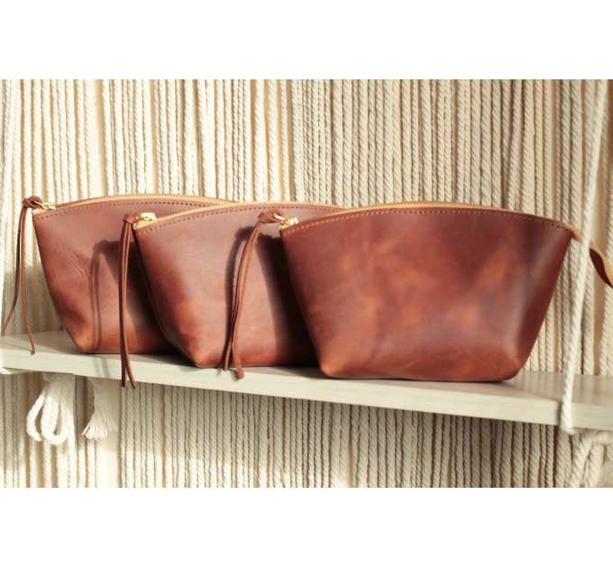 Chic Leather Cosmetic Bags 