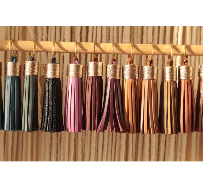 Leather Tassel Keychain