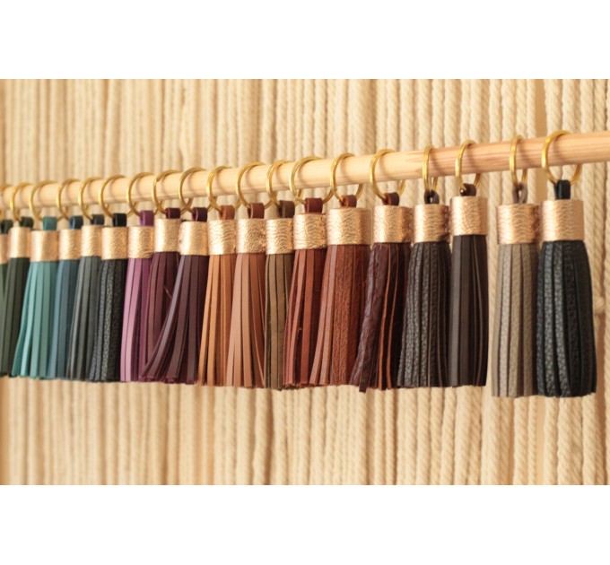 Leather Tassel Keychain