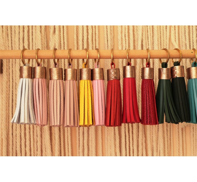 Leather Tassel Keychain