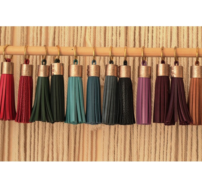 Leather Tassel Keychain