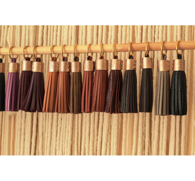 Leather Tassel Keychain