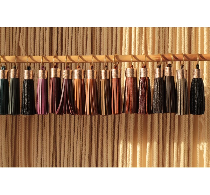 Leather Tassel Keychain