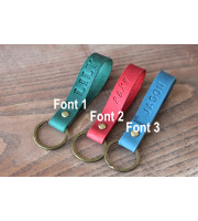 Personalised Leather Keychain Manual Stamp