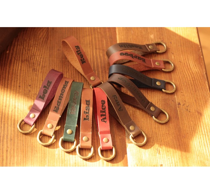 A personalized leather keychain is a great Christmas gift idea 