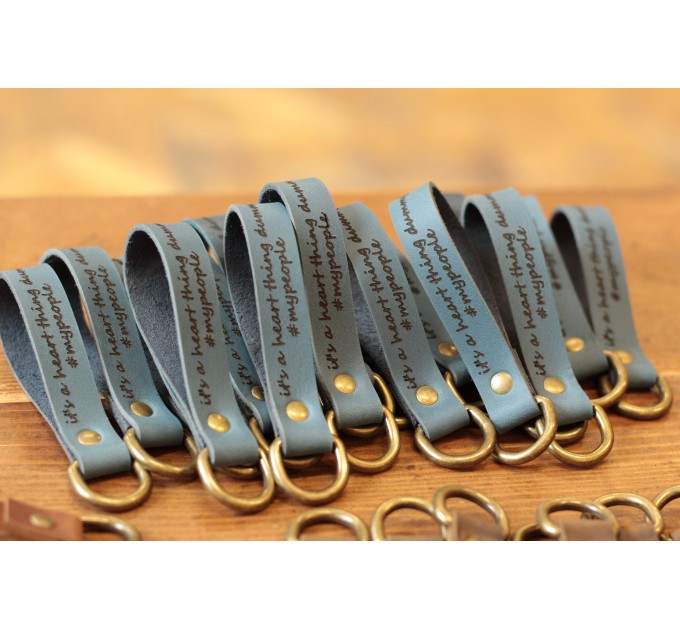 A personalized leather keychain is a great Christmas gift idea 