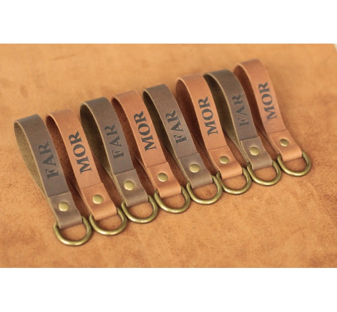 A personalized leather keychain is a great Christmas gift idea 