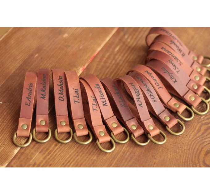 A personalized leather keychain is a great Christmas gift idea 