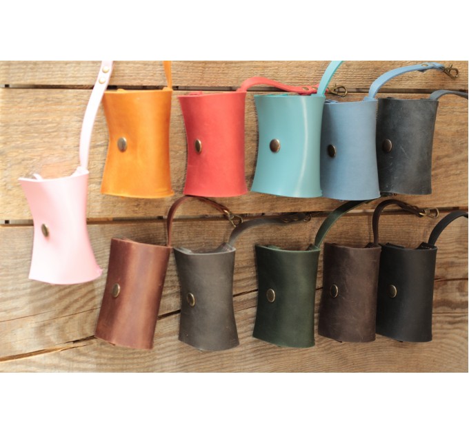 Leather Dog Poop Bag Dispenser - Stylish and Practical